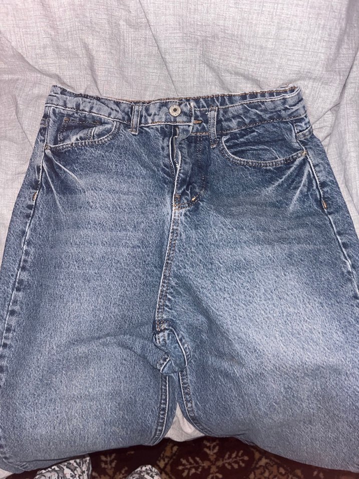 DeFacto Düğmeli Mavi Kadın  Kot Pantolon - Görsel 2