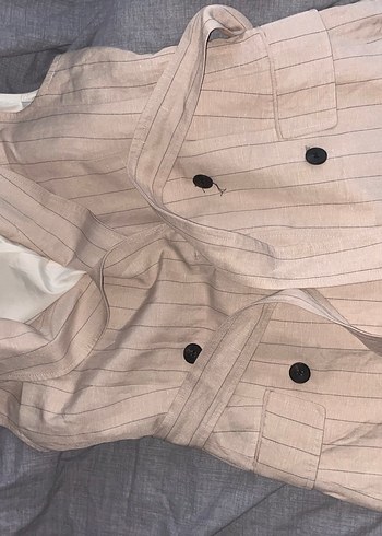 Bej Düğmeli kolsuz kadın elbise - Görsel 7