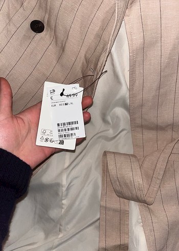 Bej Düğmeli kolsuz kadın elbise - Görsel 3