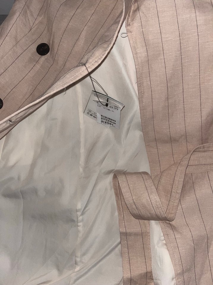 Bej Düğmeli kolsuz kadın elbise - Görsel 5