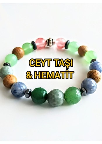 CEYT TAŞI 10MM VE HEMATİT BİLEKLİK