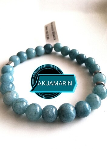 AKUAMARİN DOĞALTAŞ 8MM BİLEKLİK