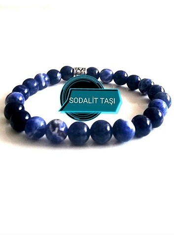 Sodalit 8 mm doğaltaş bileklik