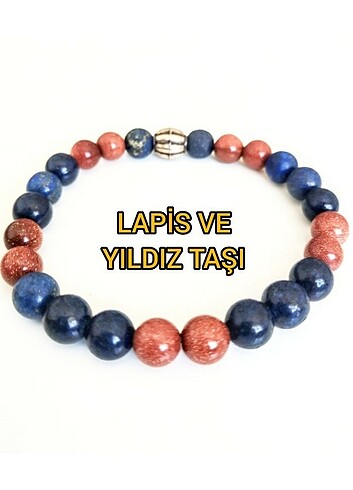 LAPİS VE YILDIZ TAŞI 8 MM BİLEKLİK