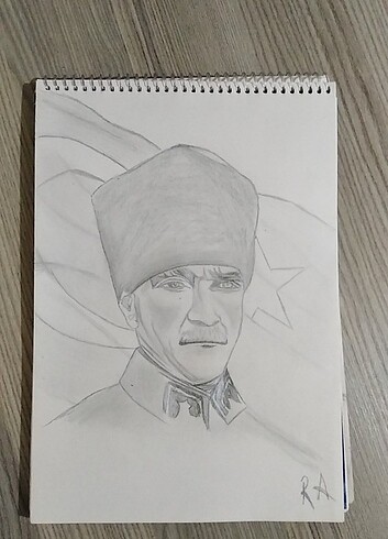 Karakalem Atatürk portre 