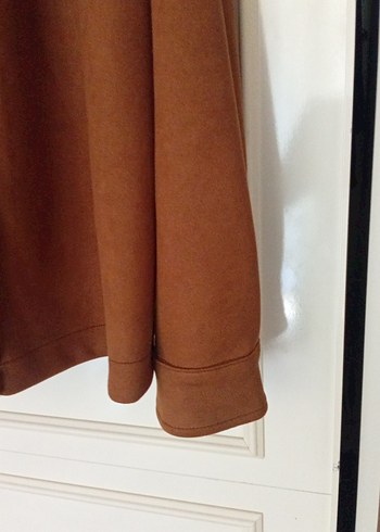 Düğmeli Kahverengi Süet Erkek Ceket - Görsel 4