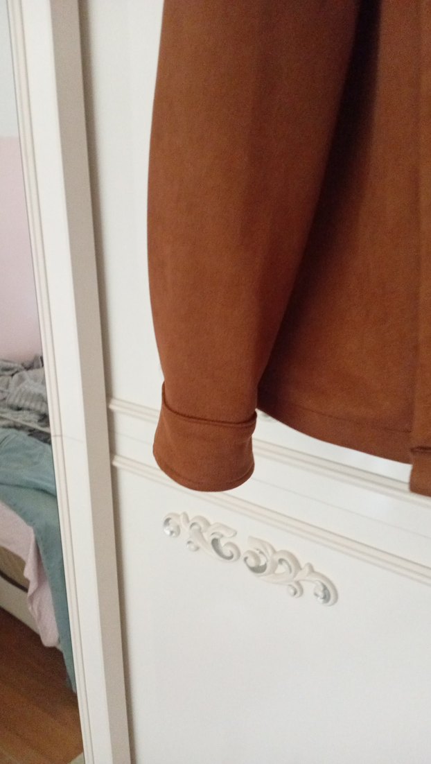 Düğmeli Kahverengi Süet Erkek Ceket - Görsel 3