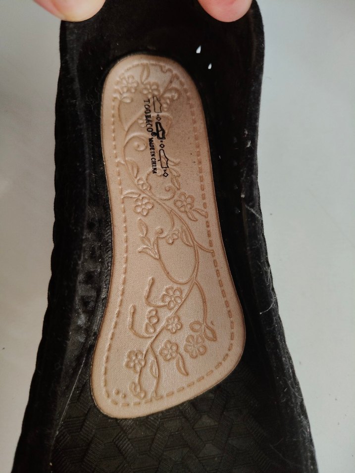 Siyah Dantel Detaylı Kadın Dolgu Topuk Ayakkabı - Görsel 2