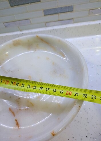 Antika ayaklı mermer servis tabağı - Görsel 3