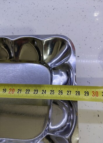 28+18 cm metal tabak 2li - Görsel 3