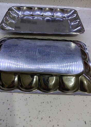 28+18 cm metal tabak 2li - Görsel 4