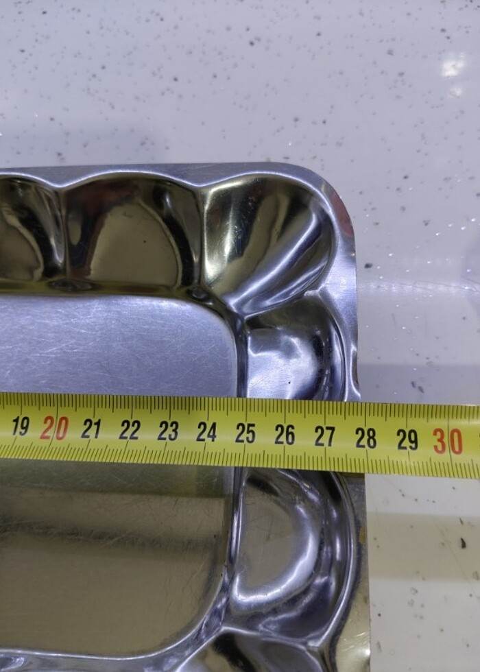 28+18 cm metal tabak 2li - Görsel 3