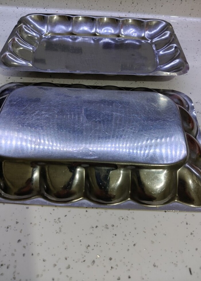 28+18 cm metal tabak 2li - Görsel 4