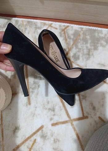 Diğer TNCLUB Siyah Süet Topuklu Kadın Stiletto