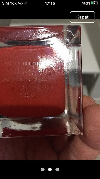 Narciso Rodriguez 90 ml orjinal iade garantilidir kapaksız