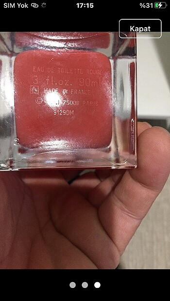 Beden 90 ml orjinal iade garantilidir kapaksız
