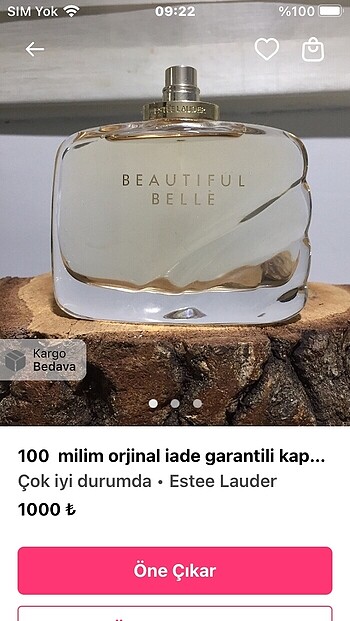100 ml orjinal iade garantilidir kapaksız