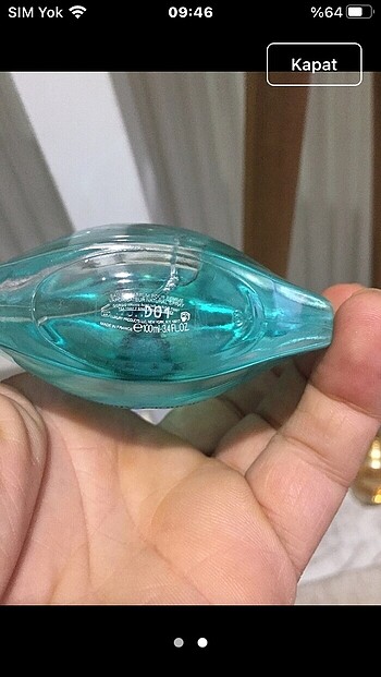 Armani 100 ml orjinal iade garantilidir kapaksız