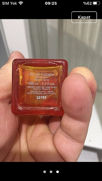  Beden 100 ml orjinal iade garantilidir kapaksız