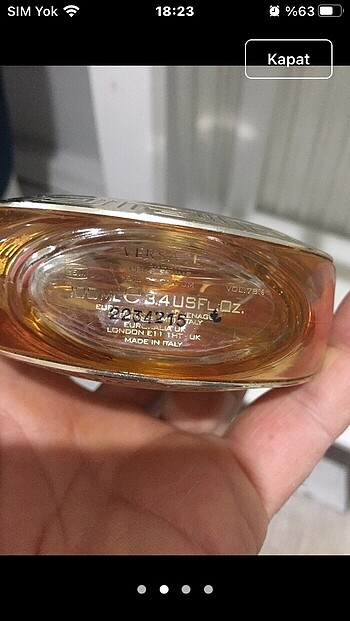  Beden 100 ml orjinal iade garantilidir kapaksız
