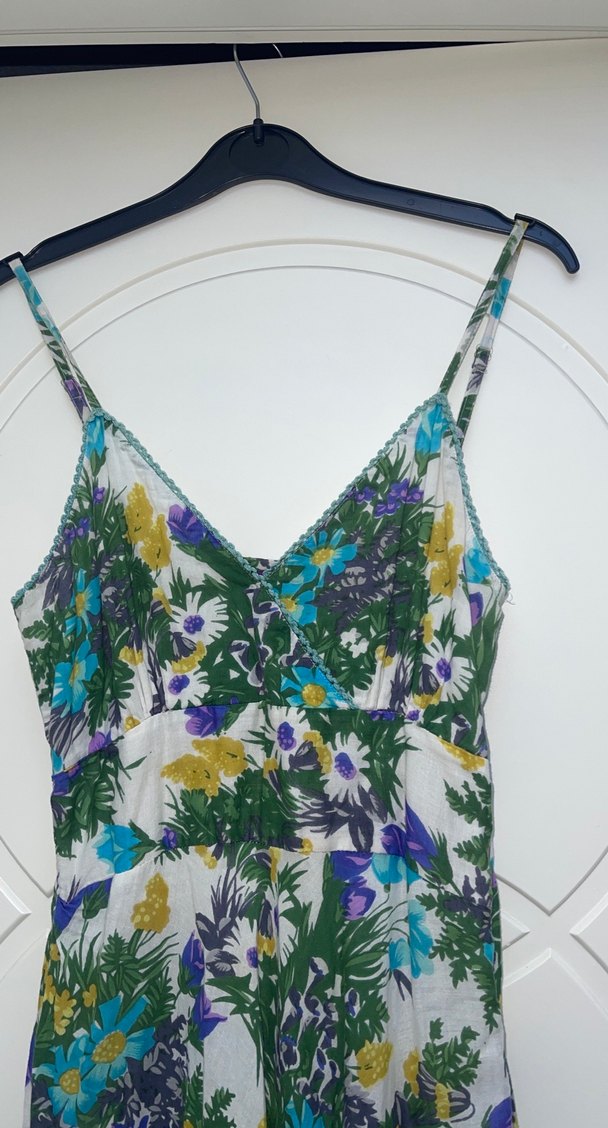 Çiçek Desenli Bohem Uzun Elbise - Görsel 2