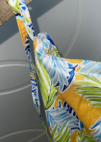 Bohem Çok Renkli Uzun Askılı Elbise - Görsel 3