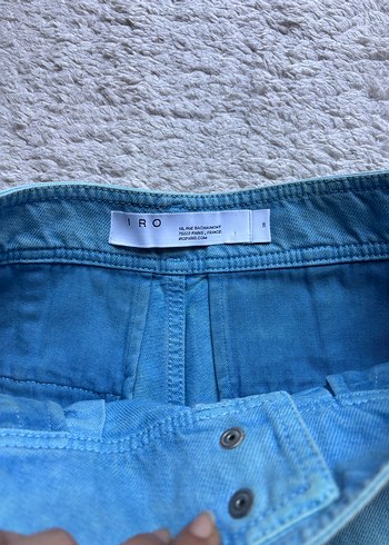 m Beden mavi Renk Düğmeli Mavi Mini Denim Şort