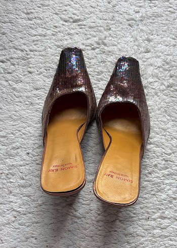 American Vintage Parlak Pullu Yılan Desenli Kahverengi Topuklu