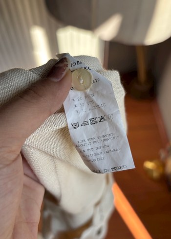 American Vintage Nakışlı Beyaz Bohem Düğmeli Hırka