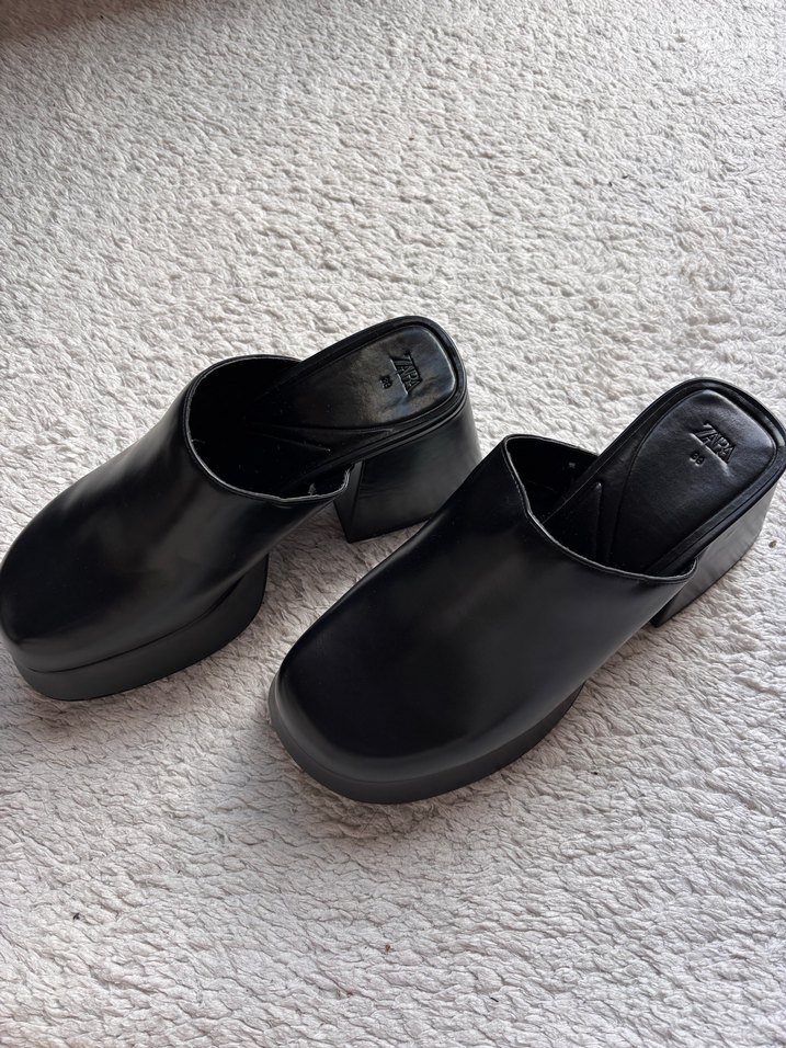 Siyah Platform Topuklu Kadın Ayakkabı - Görsel 4