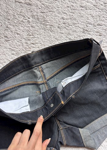 Gri Kadın Mini Denim Şort - Görsel 5