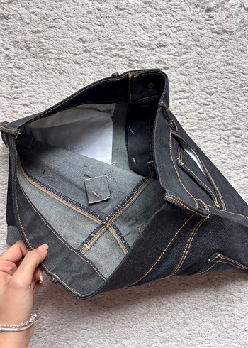 Gri Kadın Mini Denim Şort - Görsel 9