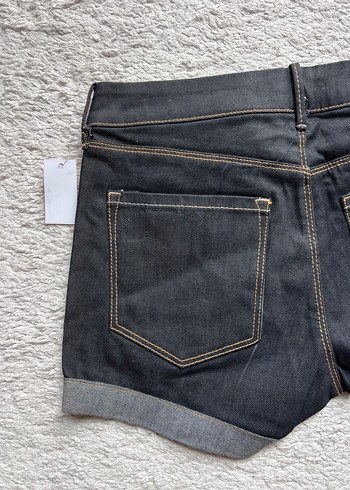 Gri Kadın Mini Denim Şort - Görsel 7