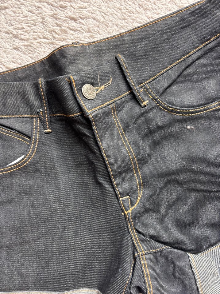 Gri Kadın Mini Denim Şort - Görsel 4