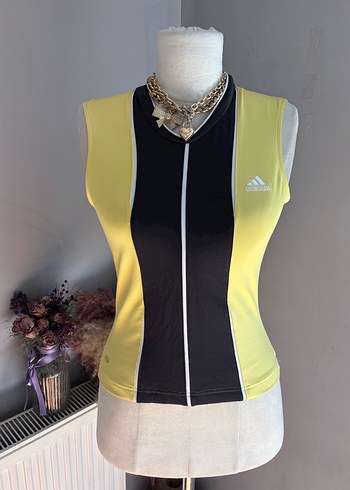 Adidas Sarı Siyah Fermuarlı Kadın Atlet