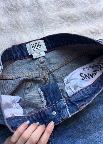 Navy Midi Denim Şort - Görsel 3