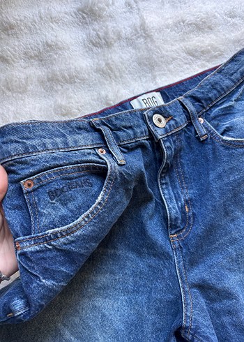 Navy Midi Denim Şort - Görsel 2