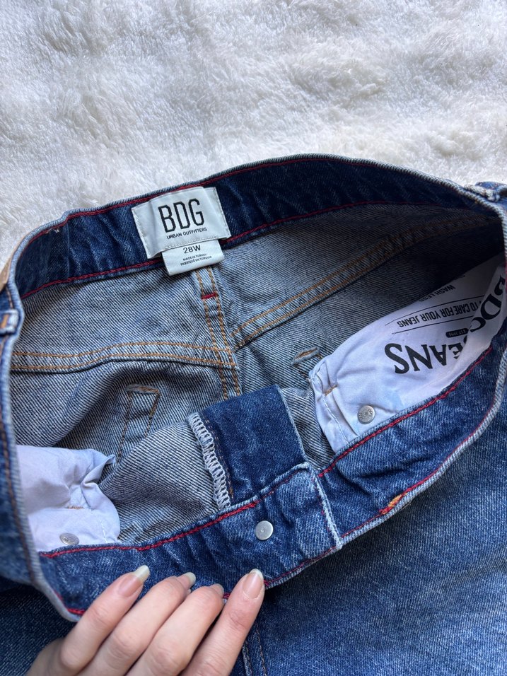 Navy Midi Denim Şort - Görsel 3