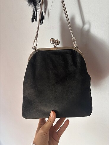 American Vintage mini siyah el çantası