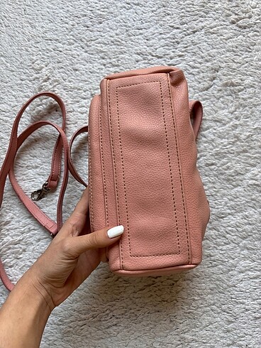 Beden Nine West Mini Pembe Deri Çanta