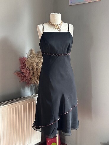 American Vintage Vintage Siyah Midi Boy Elbise