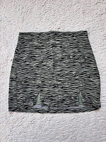 Zebra Haki Mini Etek