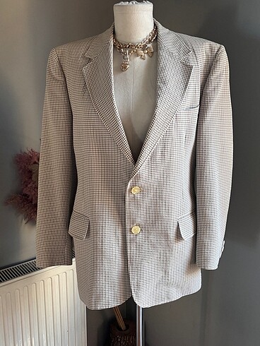American Vintage Bej Kareli Ceket