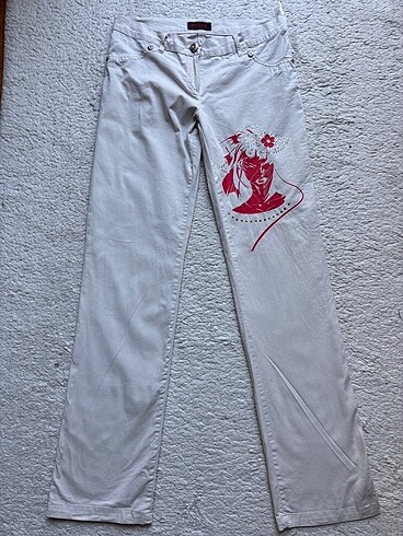 y2k Krem Pantolon