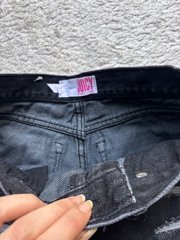 xs Beden Mini Antrasit Kot Şort