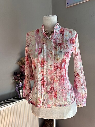 American Vintage Fit Kalıp Çiçekli gömlek