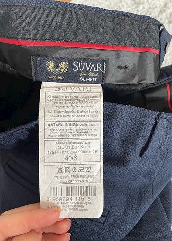 46 Beden mavi Renk Süvari Yelekli Slim Fit Takım Elbise