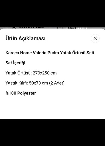 Karaca Karaca yatak örtüsü