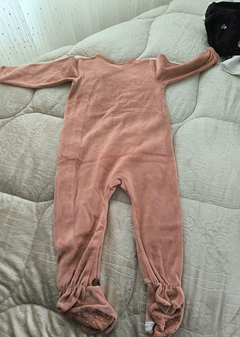 Kahverengi Triko Bebek Kız Tulum - Görsel 3