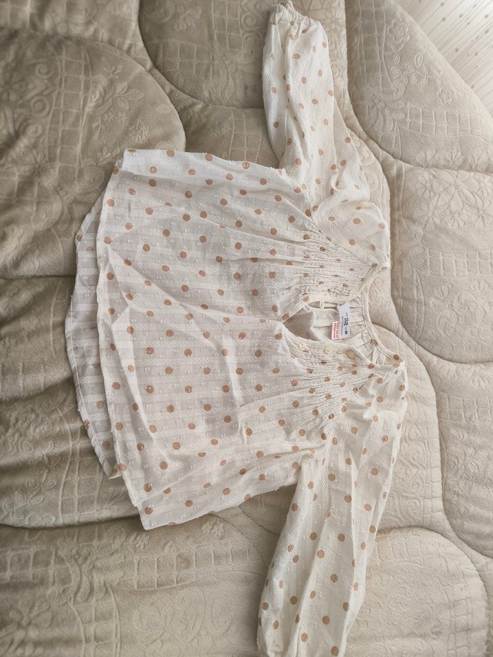 Kız Bebek Örgü Süveterli Bej Takım - Görsel 5